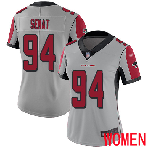 Atlanta Falcons Limited Silver Women Deadrin Senat Jersey NFL Football #94 Inverted Legend->youth nfl jersey->Youth Jersey